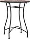 vidaXL mozaikowy stolik bistro, brązowy, 60 cm, ceramiczny (46713) 1