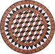 vidaXL mozaikowy stolik bistro, brązowy, 60 cm, ceramiczny (46713) 4