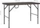 vidaXL składany stół ogrodowy, brązowy, 120x60x74 cm, HDPE (44553) 5