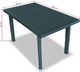 vidaXL stół ogrodowy, zielony, 126 x 76 x 72 cm, plastikowy (43598) 5