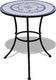 vidaXL stolik bistro, niebiesko-biały, 60 cm, mozaikowy (41530) 1