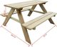 vidaXL stół piknikowy dla dzieci 89x89,6x50,8 cm, drewno sosnowe FSC (274307) 3
