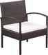vidaXL 5 częściowy zestaw mebli do ogrodu, poduszki, rattan PE, brązowy (44184) 3