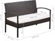 vidaXL 5 częściowy zestaw mebli do ogrodu, poduszki, rattan PE, brązowy (44184) 6