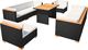vidaXL 10 częściowy zestaw mebli do ogrodu, poduszki, rattan PE, czarny (42753) 2