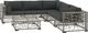vidaXL 10 częściowy ogrodowy zestaw wypoczynkowy, poduszki, rattan PE, szary (46810) 2