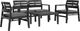 vidaXL 4 częściowy zestaw mebli wypoczynkowych do ogrodu, plastik, antracyt (276180) 1