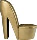 vidaXL Fotel w kształcie buta na obcasie, złoty, sztuczna skóra 2