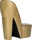 vidaXL Fotel w kształcie buta na obcasie, złoty, sztuczna skóra 3
