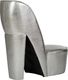 vidaXL Fotel w kształcie buta na obcasie, srebrny, sztuczna skóra 3