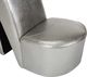 vidaXL Fotel w kształcie buta na obcasie, srebrny, sztuczna skóra 6