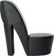 vidaXL Fotel w kształcie buta na obcasie, czarny, sztuczna skóra 2