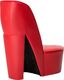 vidaXL Fotel w kształcie buta na obcasie, czerwony, sztuczna skóra 3