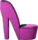 vidaXL Fotel w kształcie buta na obcasie, fioletowy, aksamitny 2