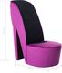 vidaXL Fotel w kształcie buta na obcasie, fioletowy, aksamitny 7