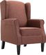 vidaXL Fotel brązowy, tapicerowany tkaniną 3