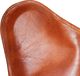 vidaXL Krzesło motyl, brązowe, skóra naturalna 4