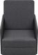 vidaXL Rozkładany fotel, ciemnoszary, tkanina 2