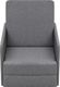vidaXL Rozkładany fotel, jasnoszary, tkanina 2