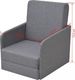 vidaXL Rozkładany fotel, jasnoszary, tkanina 6