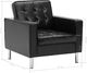 vidaXL Fotel, czarny, sztuczna skóra 8