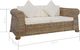 vidaXL 2-osobowa sofa z poduszkami, naturalny rattan 7