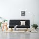vidaXL Sofa rozkładana, tapicerowana materiałem, ciemnoszara 1
