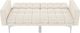 vidaXL Sofa rozkładana, kremowa, tapicerowana tkaniną 5
