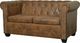 vidaXL Dwuosobowa sofa Chesterfield ze sztucznej skóry, brązowa 1