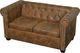 vidaXL Dwuosobowa sofa Chesterfield ze sztucznej skóry, brązowa 2