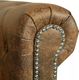 vidaXL Dwuosobowa sofa Chesterfield ze sztucznej skóry, brązowa 4