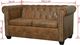 vidaXL Dwuosobowa sofa Chesterfield ze sztucznej skóry, brązowa 5