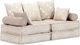 vidaXL 2-osobowa, rozkładana sofa modułowa, beżowa, tkanina 1