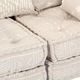 vidaXL 2-osobowa, rozkładana sofa modułowa, beżowa, tkanina 1