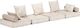 vidaXL 2-osobowa, rozkładana sofa modułowa, beżowa, tkanina 4