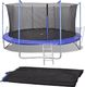 vidaXL Siatka do okrągłej trampoliny 3,66 m, PE, czarna 1