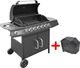 vidaXL 273792 Grill ogrodowy gazowy 13.3 kW 63.5 cm x 37.5 cm 1