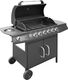 vidaXL 273792 Grill ogrodowy gazowy 13.3 kW 63.5 cm x 37.5 cm 3