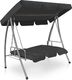 vidaXL huśtawka ogrodowa z baldachimem, 192x118x175 cm, antracytowa (45072) 1