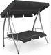 vidaXL huśtawka ogrodowa z baldachimem, 192x118x175 cm, antracytowa (45072) 5