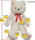 vidaXL Pluszowy miś przytulanka 260 cm, biały 5
