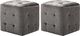 vidaXL Szafki nocne, 2 szt., szare, 30x30x30 cm, aksamit 1