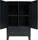 vidaXL Metalowa szafa w industrialnym stylu, 67 x 35 x 107 cm, czarna 3