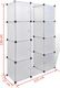vidaXL Szafa modułowa z 9 przegrodami, 37x115x150 cm, biała 6