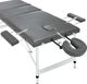 vidaXL Stół do masażu, 3 strefy, rama z aluminium, antracyt, 186x68cm 3