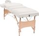 vidaXL Składany, trzyczęściowy stół do masażu ze stołkiem, biały 2