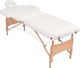 vidaXL Składany, dwuczęściowy stół do masażu ze stołkiem, biały 2