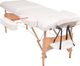 vidaXL Składany, dwuczęściowy stół do masażu ze stołkiem, biały 3