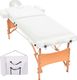 vidaXL Składany stół do masażu, dwuczęściowy, grubość 10 cm, biały 1