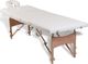 vidaXL Kremowo-biały składany stół do masażu 4 strefy z drewnianą ramą 1